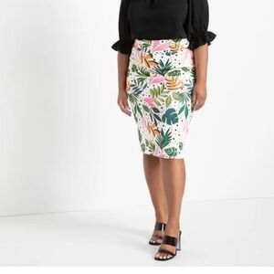 Eloquii floral print pencil skirt size 14 NWT